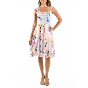 NEW KOMAROV scarf cocktail dress in daze